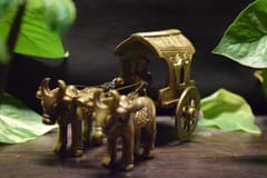 Brass Bull Cart (5" Length)