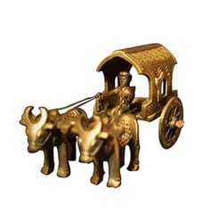Brass Bull Cart (5" Length)