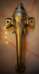 Brass Ganesha Door Handle (10.6")