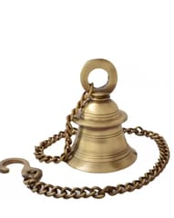 Brass Hanging Mandir Bell (3.9")
