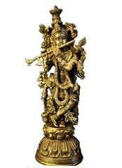 Brass Krishna Idol (20")