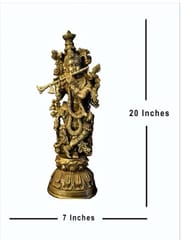 Brass Krishna Idol (20")