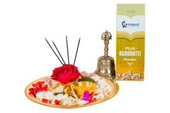 Mayur Puja Agarbatti (Sandalwood, 4pc Pack)