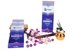 Mayur Puja Agarbatti (Lavender, 4pc Pack)