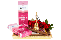 Mayur Puja Agarbatti (Rose, 4pc Pack)