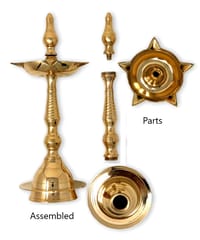 Brass Panch Deepak (Set of 2)