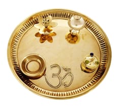 Brass Puja Thali Set (11")