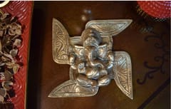 Brass Wall Hanging Swastic Ganesha (7")