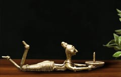 Brass Dhokra Candle Stand (8 inch)