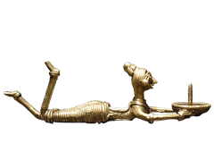 Brass Dhokra Candle Stand (8 inch)
