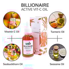 Auli Billionaire Vitamin C Antioxidant Rich Damage Repair Anti-Ageing and Anti-Pigmentation Facial Oil for Normal to Dry and Combination Skin Type - 30ML