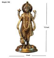 Brass Vishnu Idol ( 7.5 inch)