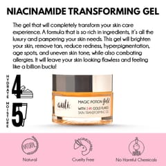 Auli Magic Potion Gold Niacinamide 24k Gold Aloevera Non-Sticky Acne-removal Skin Glowing Gel For Oil Free Face -60gm