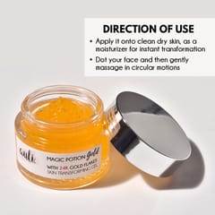 Auli Magic Potion Gold Niacinamide 24k Gold Aloevera Non-Sticky Acne-removal Skin Glowing Gel For Oil Free Face -60gm