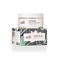 Auli Unmask Natural Multani Mitti Anti-Acne Pimple Reducing Skin Brightening Super Glow Face Pack for All Skin Types- 35gm
