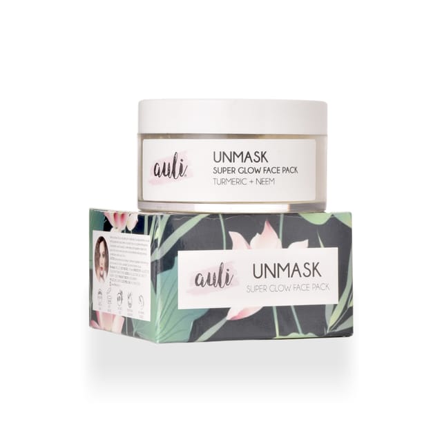 Auli Unmask Natural Multani Mitti Anti-Acne Pimple Reducing Skin Brightening Super Glow Face Pack for All Skin Types- 35gm