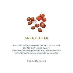 Handmade Organic Shea Butter Soap with Handcrafted Natural Neem Wood Soap Stand