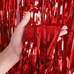 Foil Fringe Back Curtain for party decor (Pack of 2)