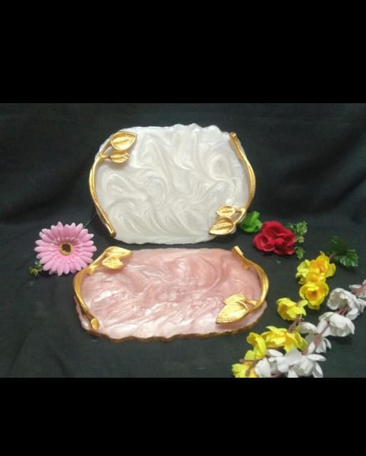 Designer Tray Pink Colour (14 inch / 9 inch)