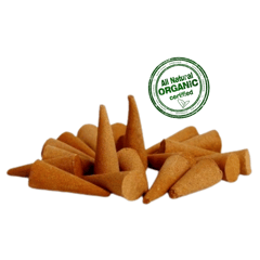 Vedanum Charcoal Free Lavender Incense Cones Organic Dhoopbatti for Meditation, Pooja, and Air Purification - 60 Gm