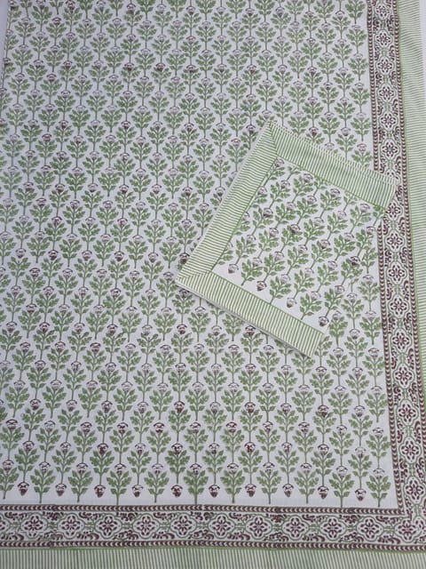 Pure Cotton Kingsize Double Bedsheet Handblock Jaipur Print